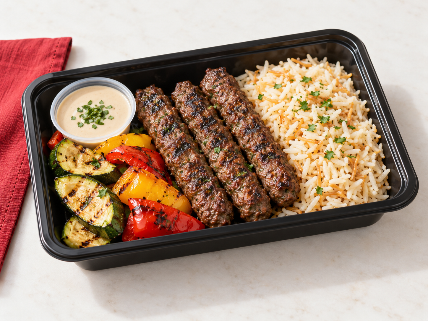 Illustrative individually packed Grilled Kofta