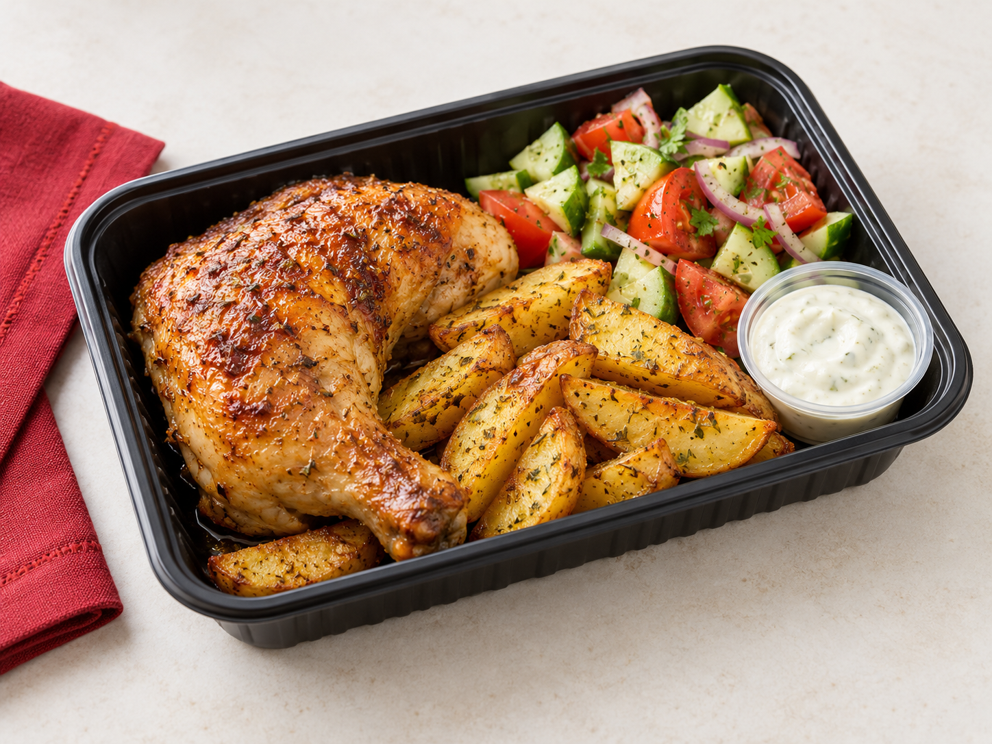Illustrative individually packed Roast Chicken